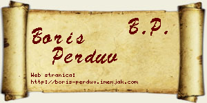 Boris Perduv vizit kartica